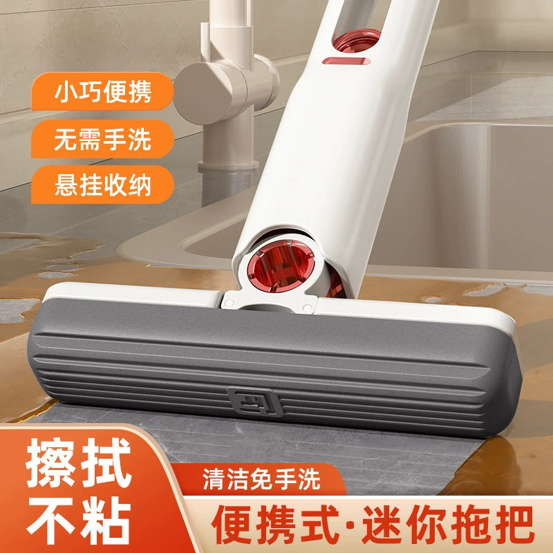 Desktop Mini Mop Hand-free Household Cleaning Sponge Kitchen Coffee Table Hand-held Folding Absorbent Small Mop
