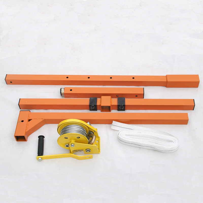 Air Conditioner Outdoor Unit Installation Small Crane Mounted Hanger Hand Crank Lifting Bracket Adjustable Tool Air Conditioner Hand Crane Detachable