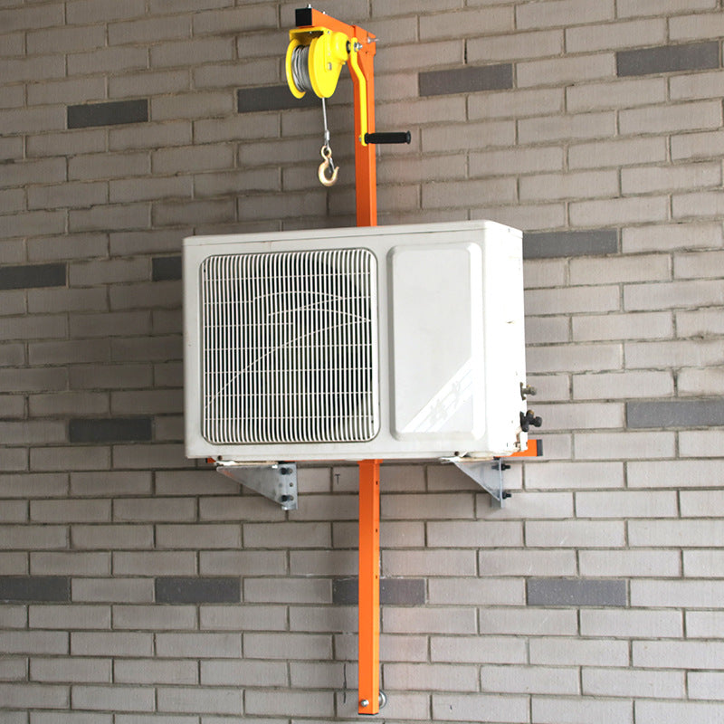 Air Conditioner Outdoor Unit Installation Small Crane Mounted Hanger Hand Crank Lifting Bracket Adjustable Tool Air Conditioner Hand Crane Detachable