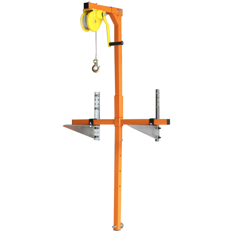 Air Conditioner Outdoor Unit Installation Small Crane Mounted Hanger Hand Crank Lifting Bracket Adjustable Tool Air Conditioner Hand Crane Detachable