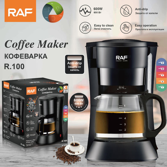 European Standard Drip Coffee Machine Household Automatic Coffee Pot Drip Filter Insulation American Tea Office Tea Maker